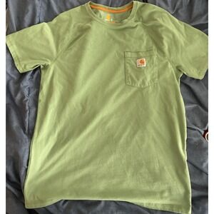 Carhartt Relaxed Fit Pocket T-Shirt Men's M Lime Green Workwear Tee